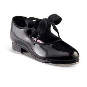 New Capezio Jr Tyette Tap Dance Shoes Patent Leather Black